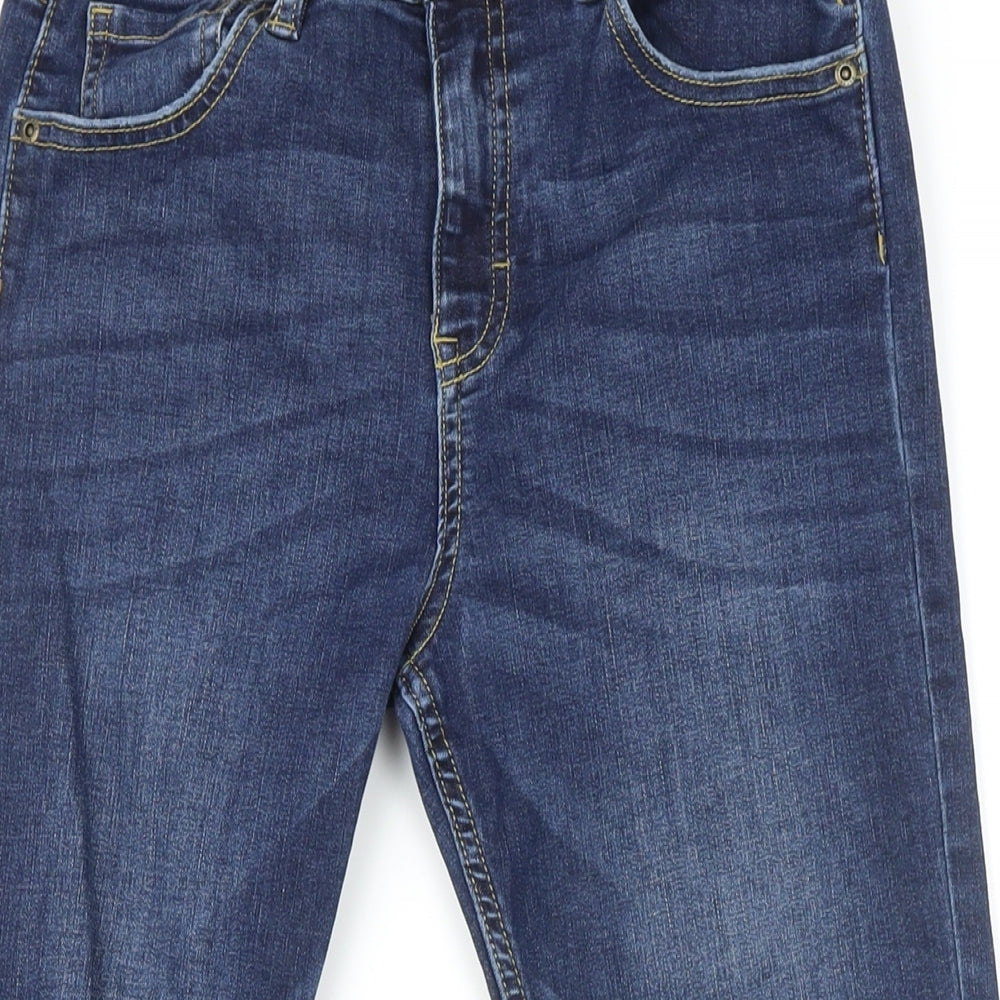 F&F Boys Blue Cotton Straight Jeans Size 12-13 Years L26 in Regular Zip