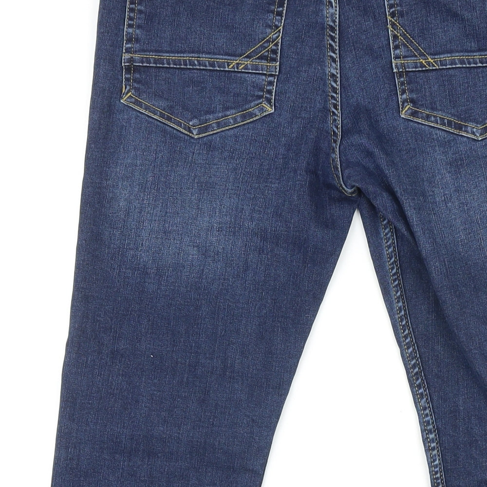 F&F Boys Blue Cotton Straight Jeans Size 12-13 Years L26 in Regular Zip