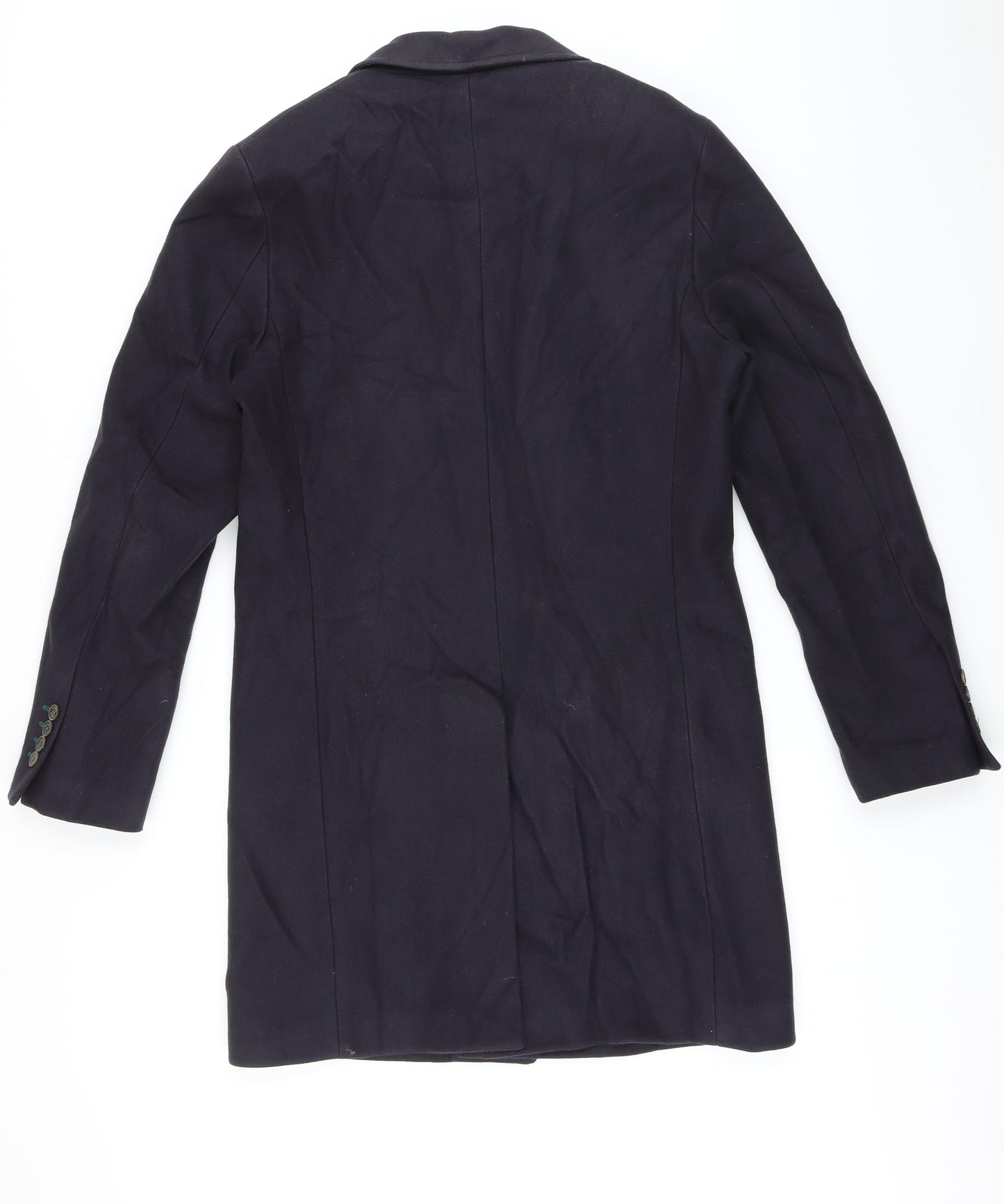 EL GANSO Mens Blue Overcoat Coat Size M Button