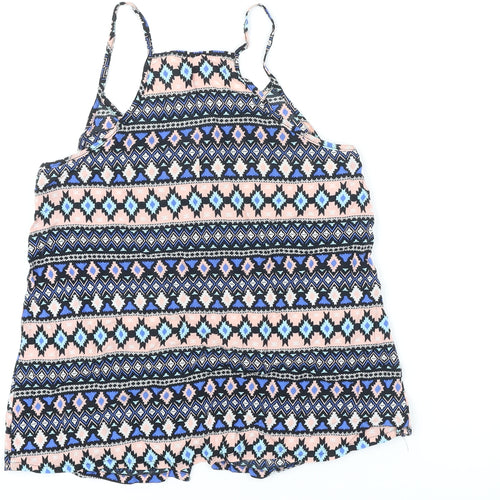 Divided by H&M Womens Multicoloured Viscose Basic Button-Up Size 6 Halter