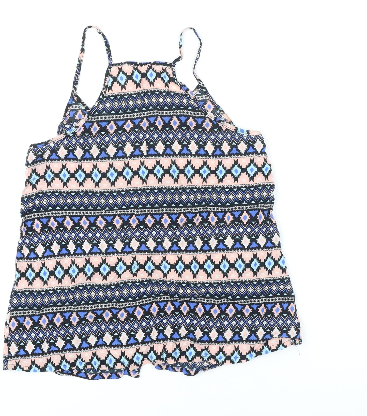 Divided by H&M Womens Multicoloured Viscose Basic Button-Up Size 6 Halter