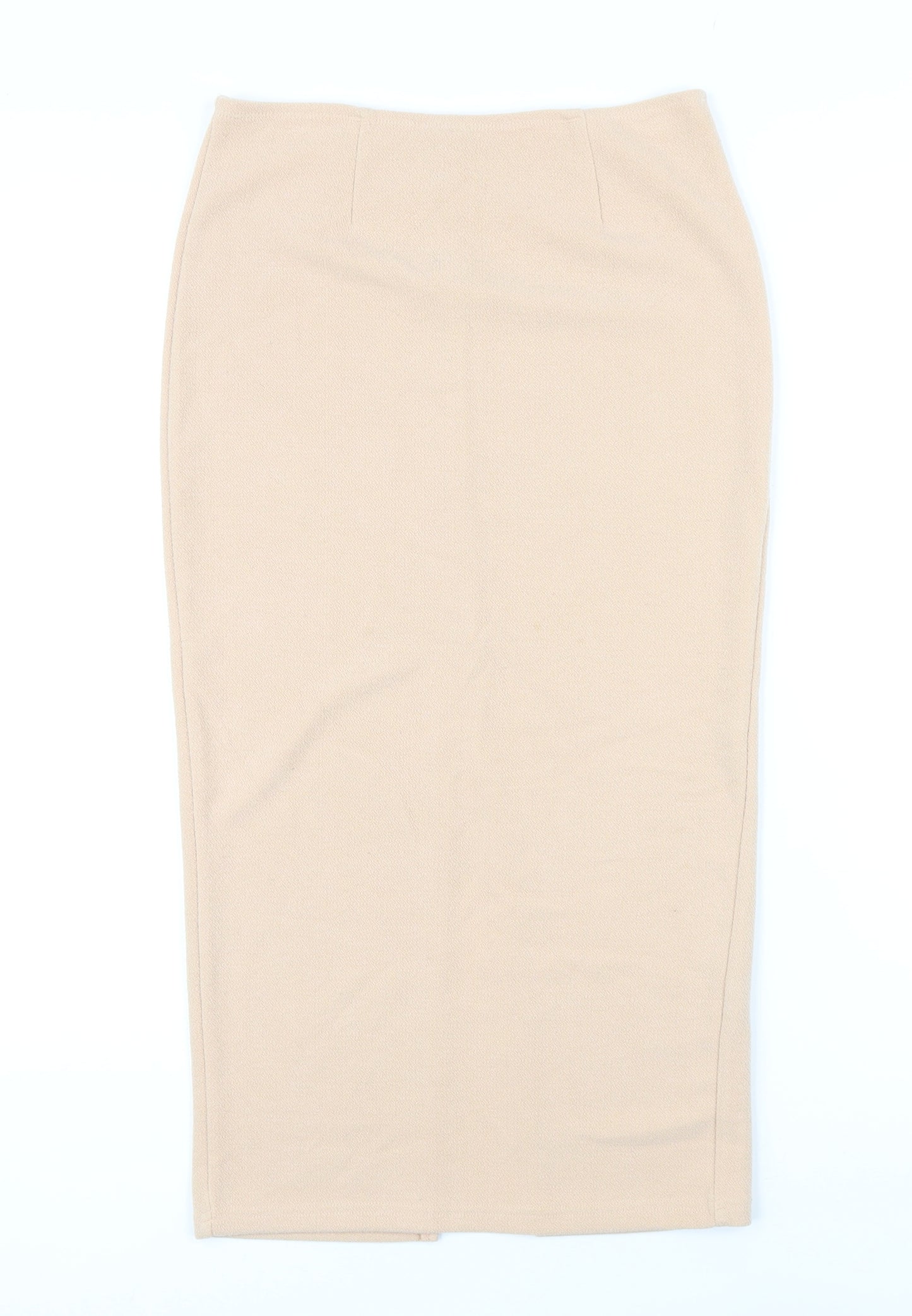 OLIVACEOUS Womens Beige Polyester Straight & Pencil Skirt Size L