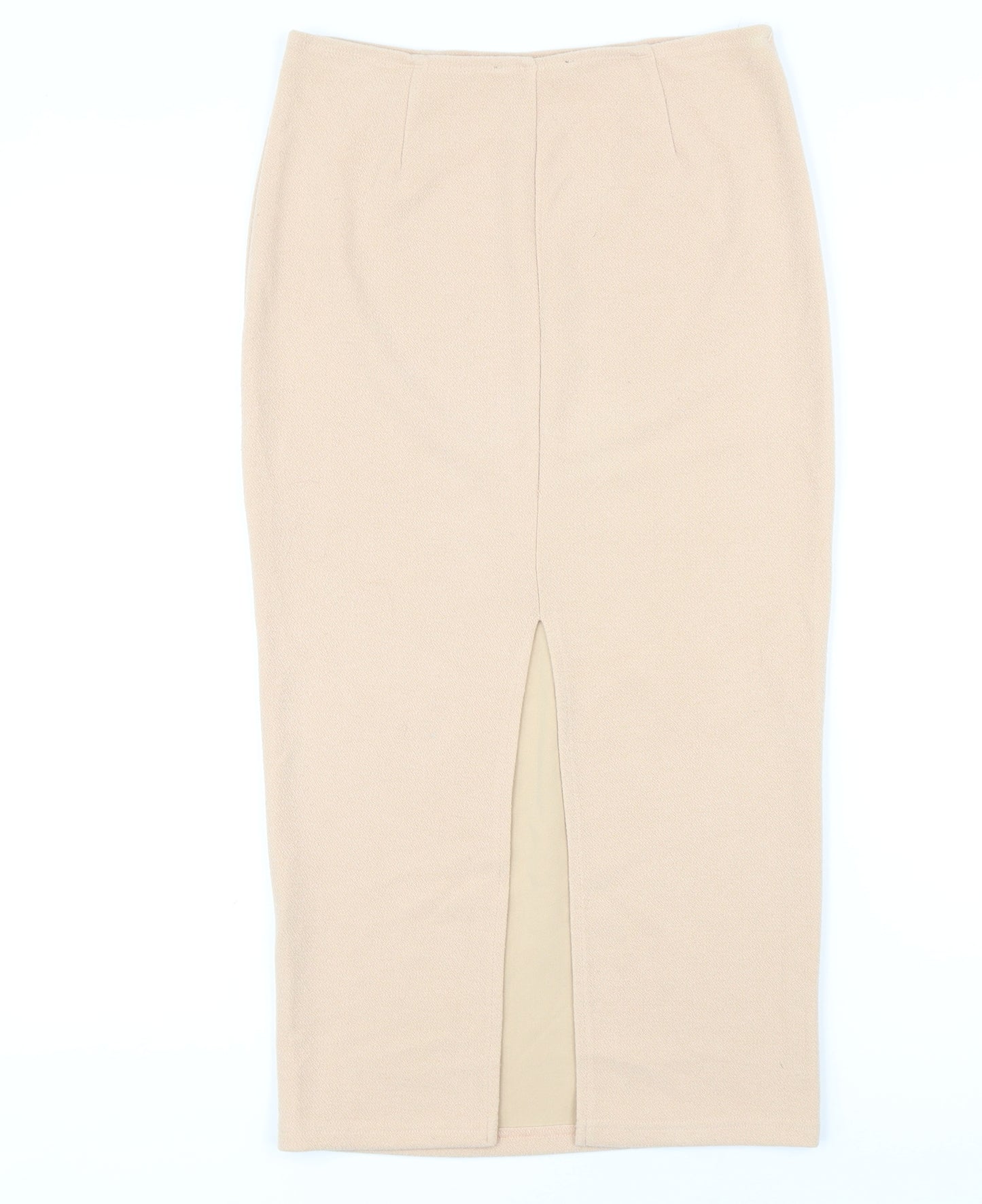 OLIVACEOUS Womens Beige Polyester Straight & Pencil Skirt Size L