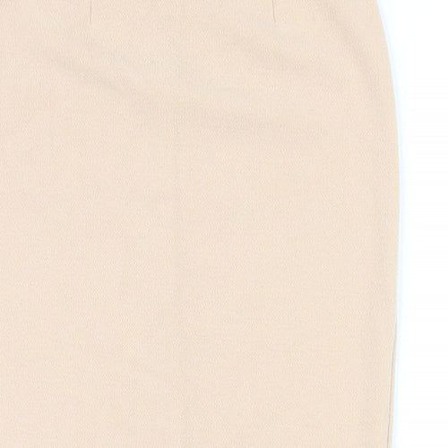 OLIVACEOUS Womens Beige Polyester Straight & Pencil Skirt Size L