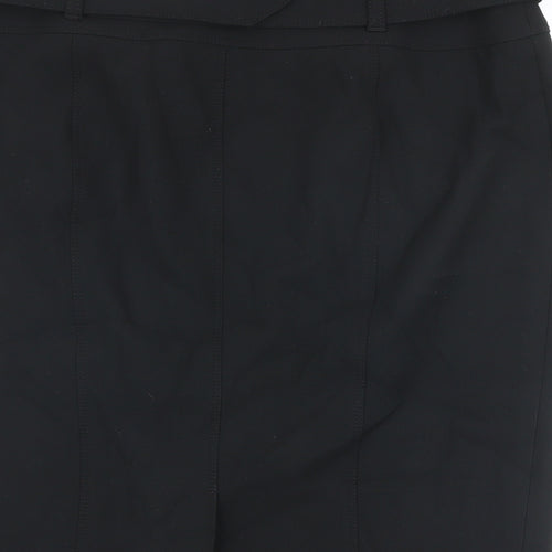 Burberry Womens Black Polyester Wrap Skirt Size 12 Button - Pencil