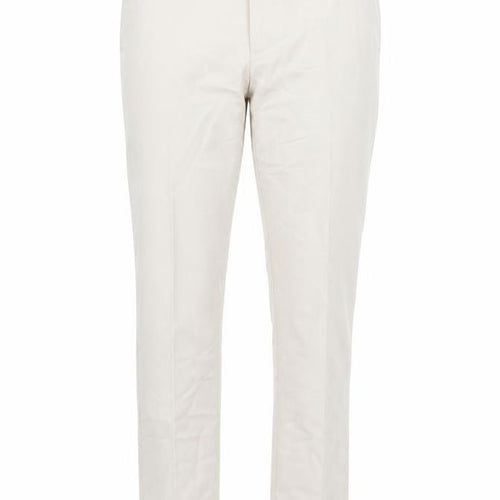 Zara Womens Beige Cotton Trousers Size M L27 in Regular Zip