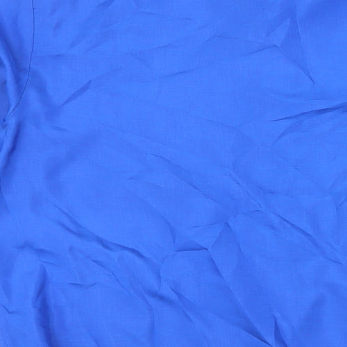 St Michael Womens Blue Polyester Basic Button-Up Size 12 Collared