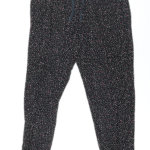 New Look Womens Black Polka Dot Polyester Cami Lounge Pants Size M Tie