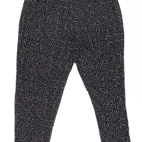 New Look Womens Black Polka Dot Polyester Cami Lounge Pants Size M Tie