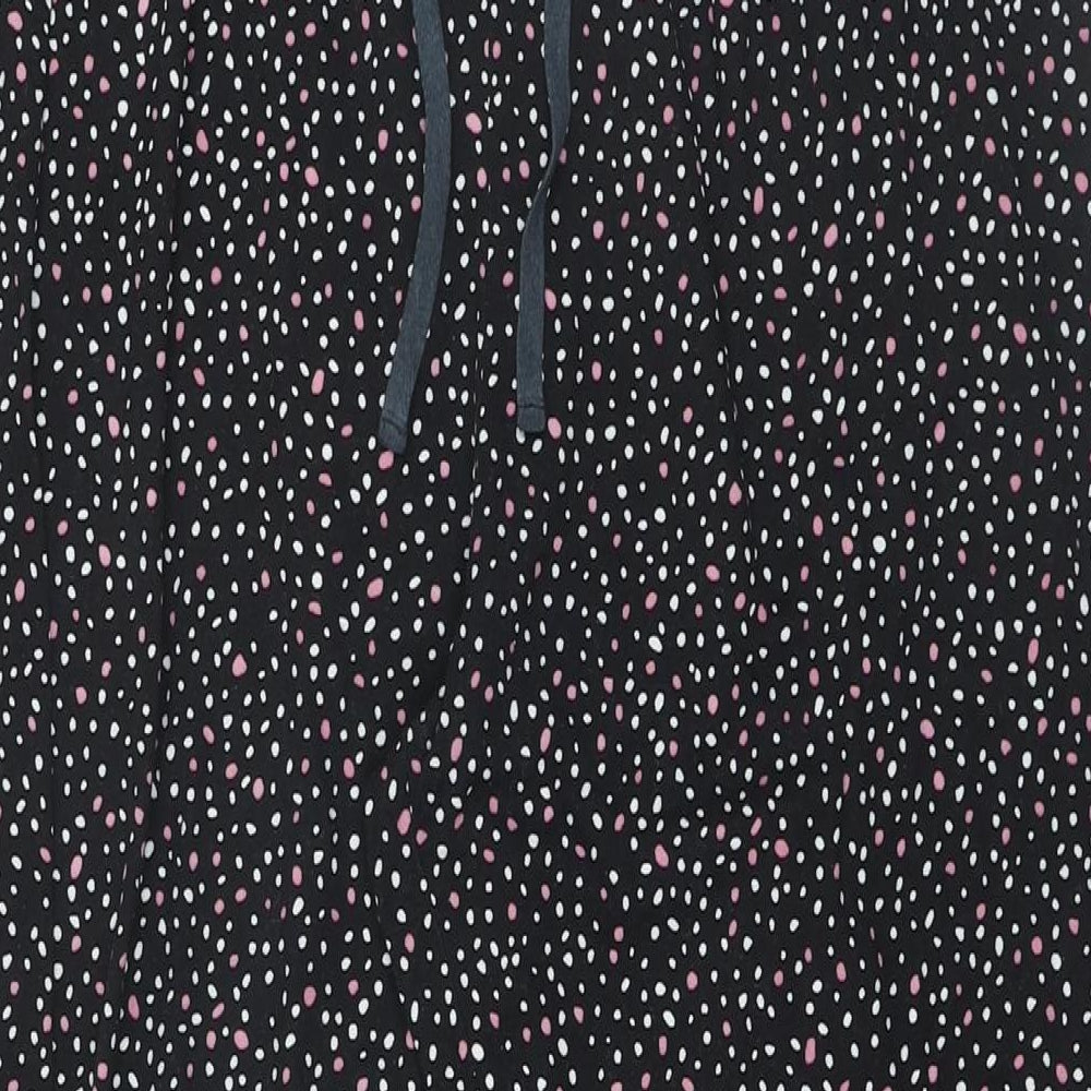 New Look Womens Black Polka Dot Polyester Cami Lounge Pants Size M Tie