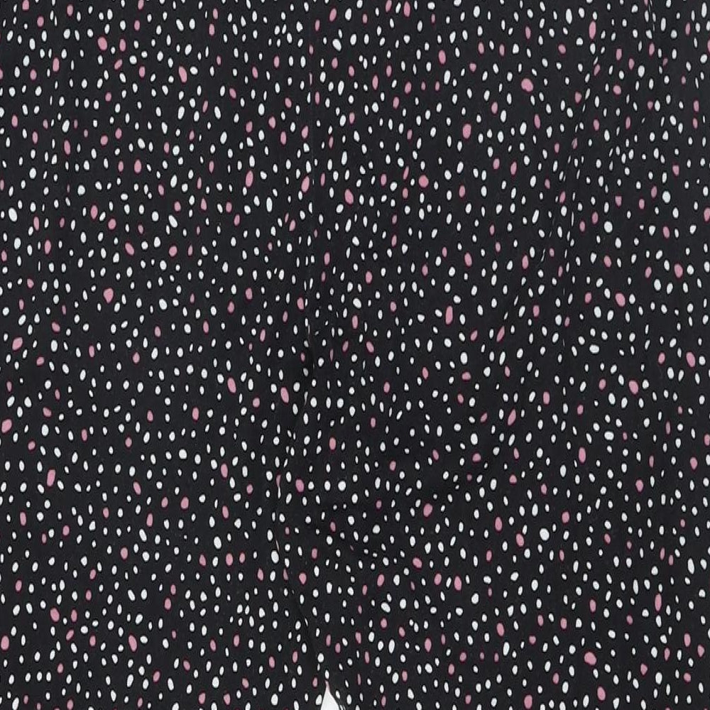 New Look Womens Black Polka Dot Polyester Cami Lounge Pants Size M Tie