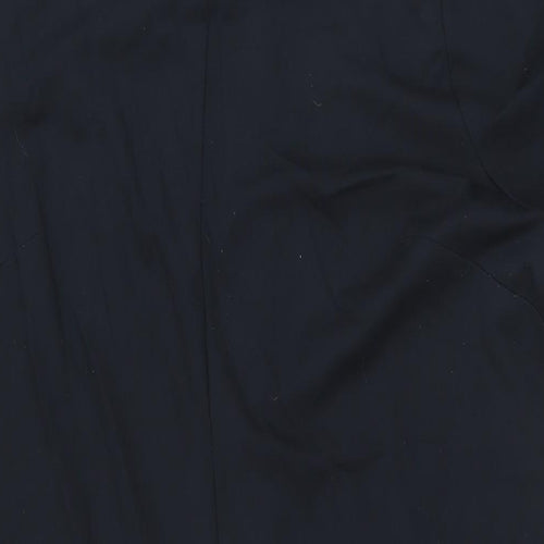 Marks and Spencer Womens Black Viscose A-Line Size 20 Round Neck Zip