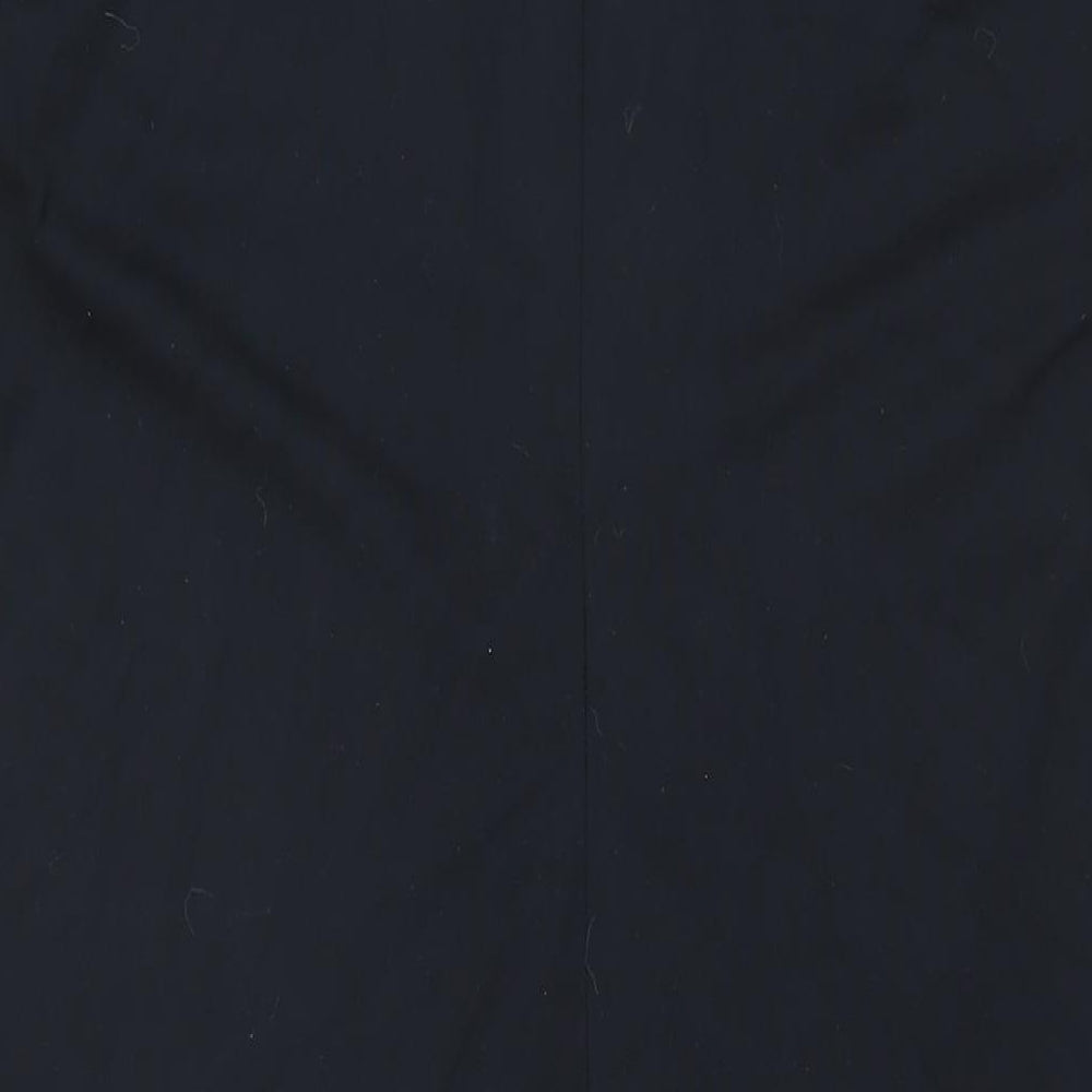 Marks and Spencer Womens Black Viscose A-Line Size 20 Round Neck Zip