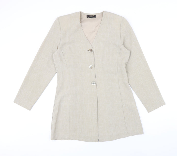 Legacy Womens Beige Jacket Size 10 Button