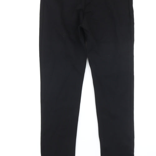 NEXT Girls Black Viscose Jogger Trousers Size 13 Years L26 in Regular