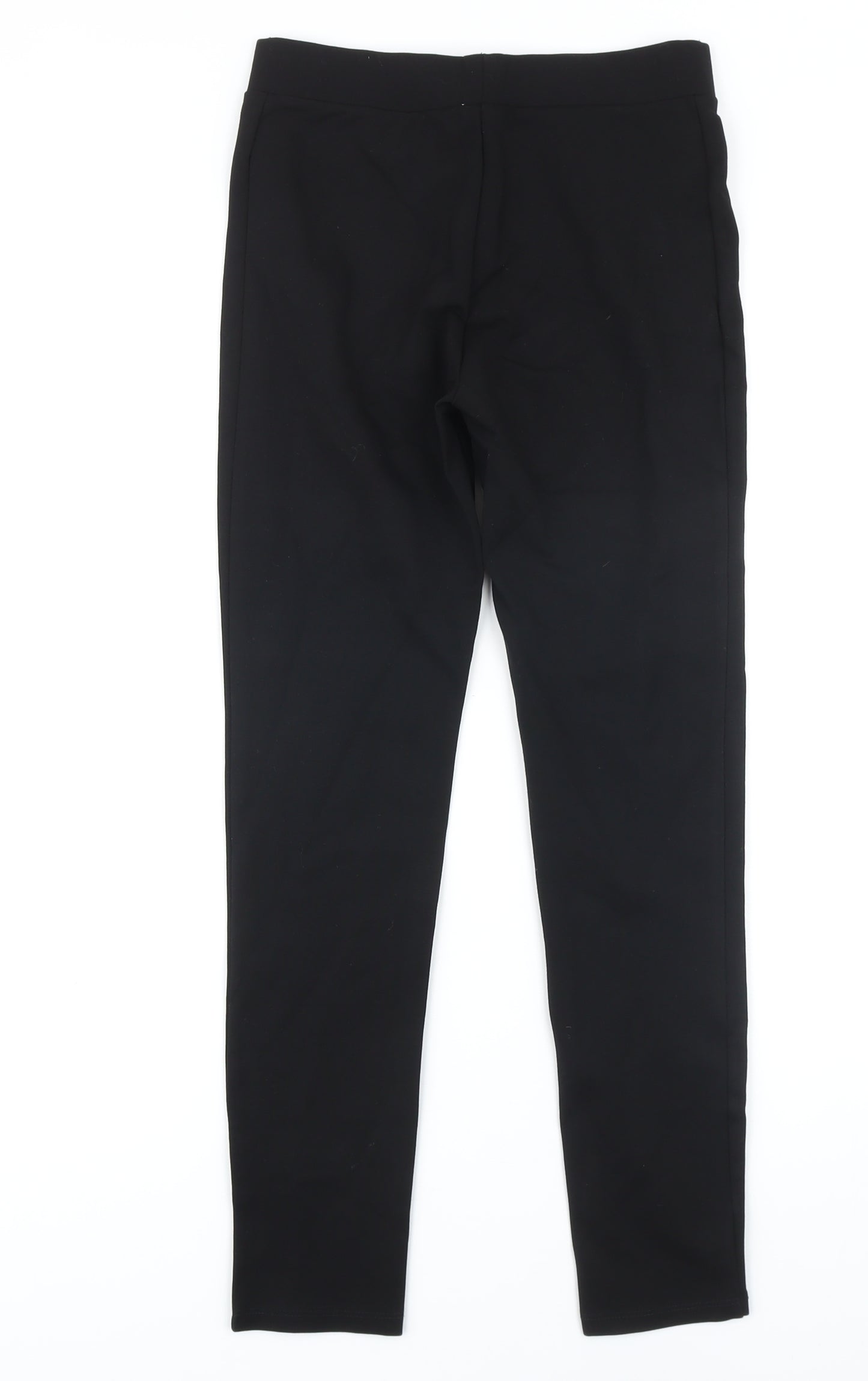 NEXT Girls Black Viscose Jogger Trousers Size 13 Years L26 in Regular