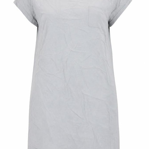 Gap Womens Grey Modal Shirt Dress Size 14 Round Neck - Pleated detail