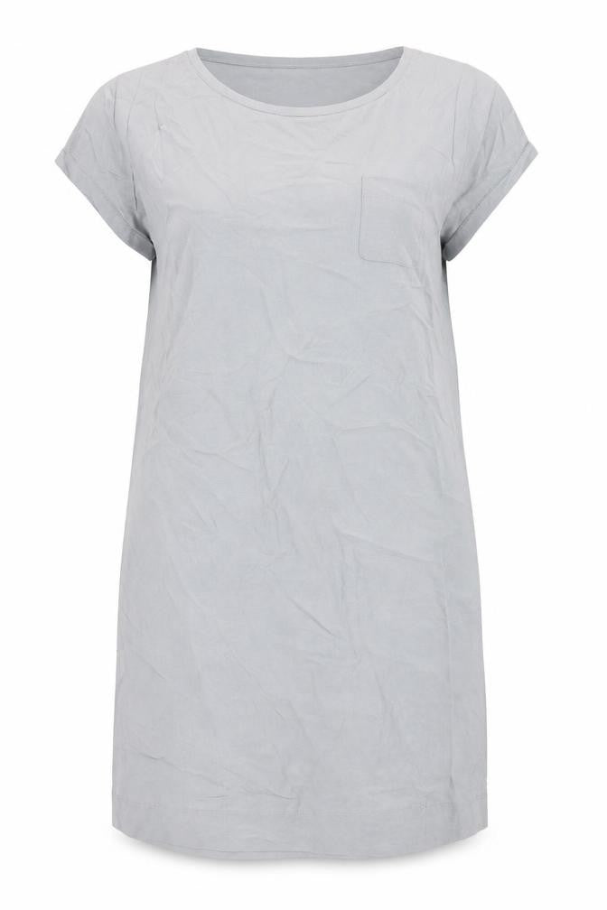 Gap Womens Grey Modal Shirt Dress Size 14 Round Neck - Pleated detail