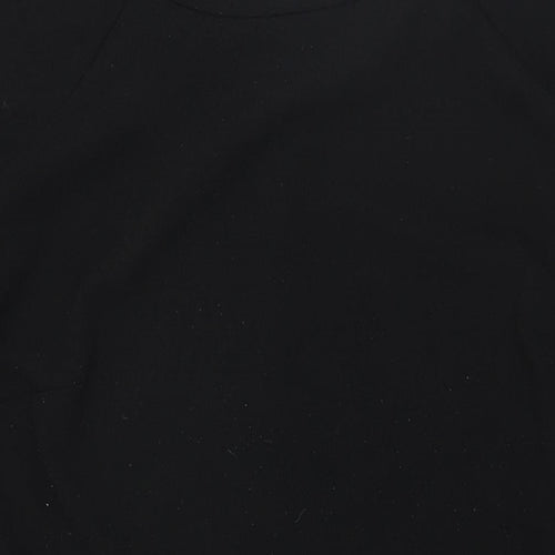 Marks and Spencer Womens Black Polyester Pencil Dress Size 24 Boat Neck Zip