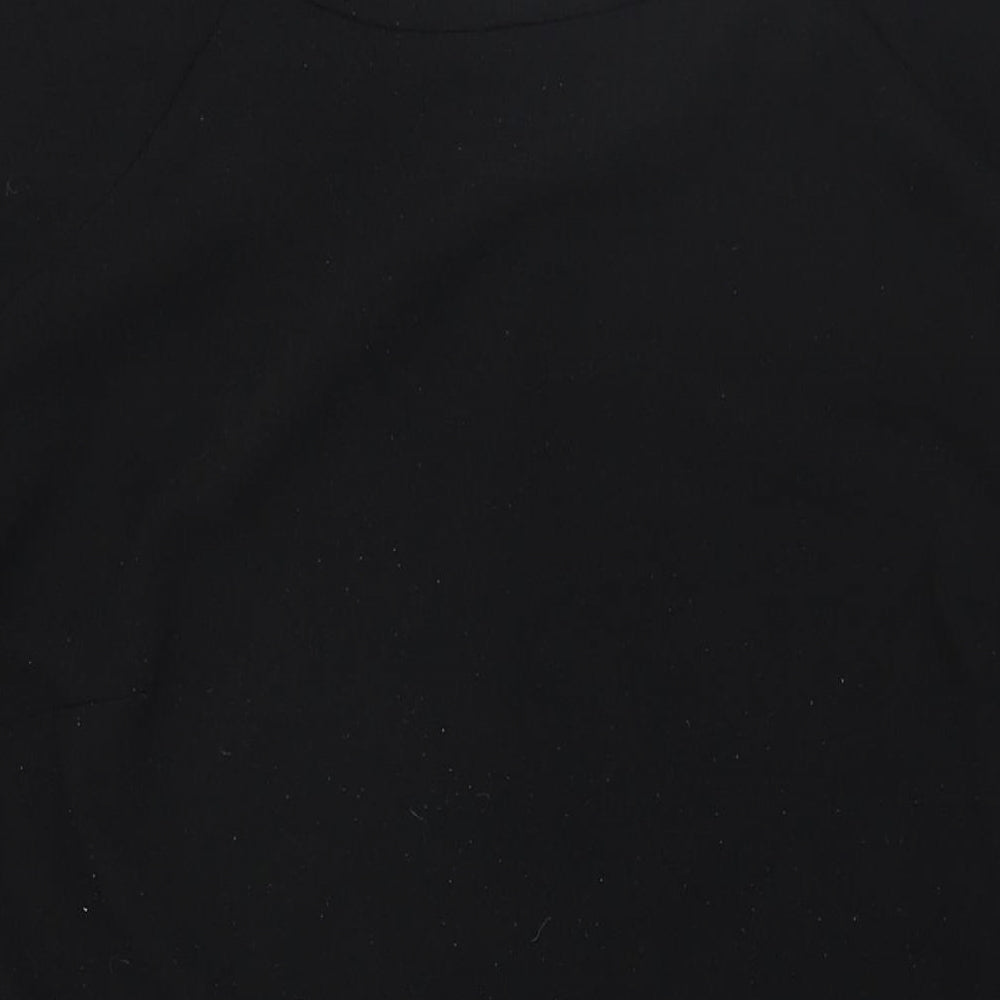 Marks and Spencer Womens Black Polyester Pencil Dress Size 24 Boat Neck Zip