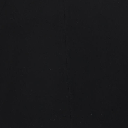 Marks and Spencer Womens Black Polyester Pencil Dress Size 24 Boat Neck Zip
