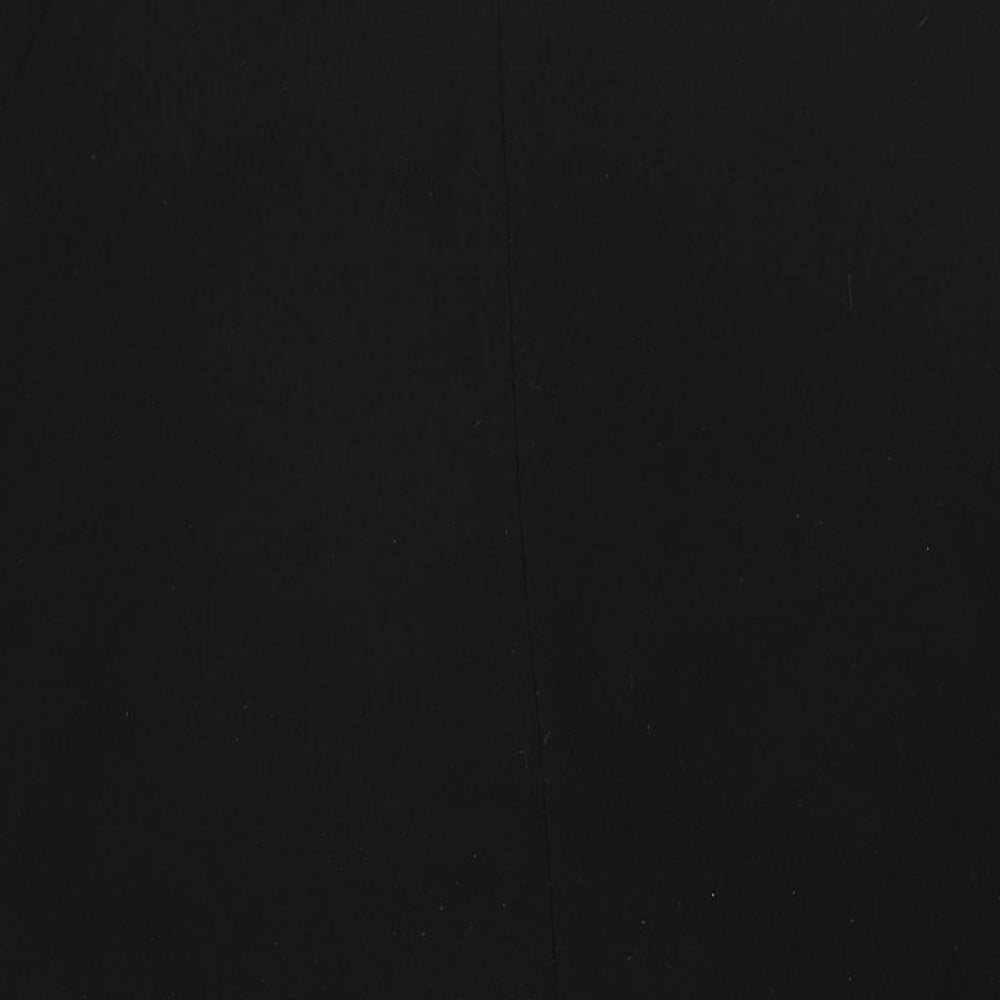 Marks and Spencer Womens Black Polyester Pencil Dress Size 24 Boat Neck Zip