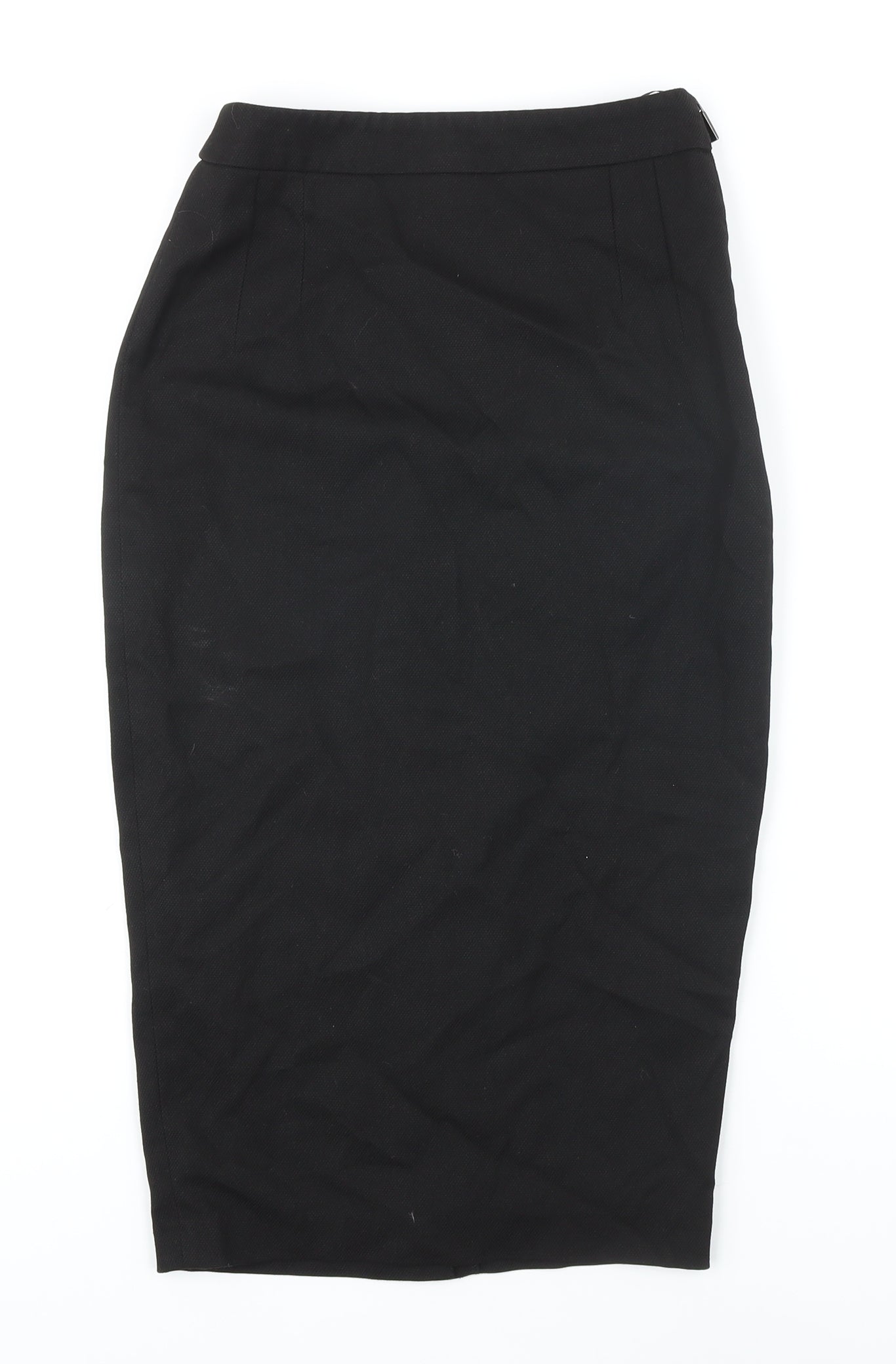 NEXT Womens Black Polyester Straight & Pencil Skirt Size 6 Zip