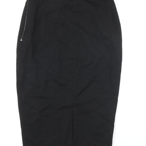NEXT Womens Black Polyester Straight & Pencil Skirt Size 6 Zip