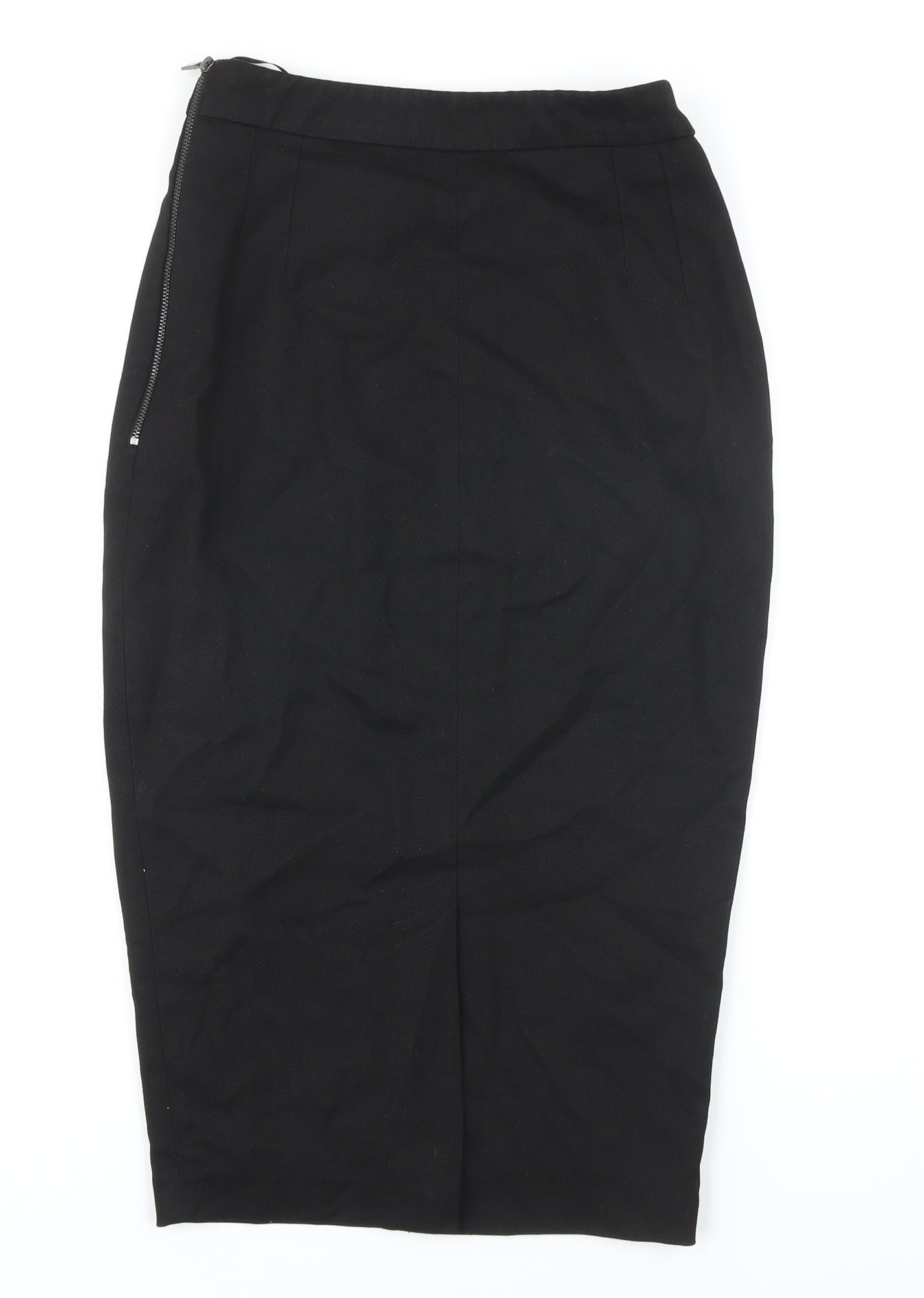 NEXT Womens Black Polyester Straight & Pencil Skirt Size 6 Zip