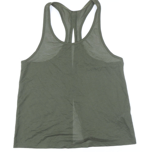 Marks and Spencer Womens Green Polyester Camisole Casual Size 6 Scoop Neck - Racer Back
