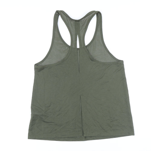 Marks and Spencer Womens Green Polyester Camisole Casual Size 6 Scoop Neck - Racer Back