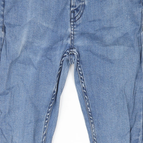 Topman Mens Blue Cotton Skinny Jeans Size 30 in L30 in Regular Zip