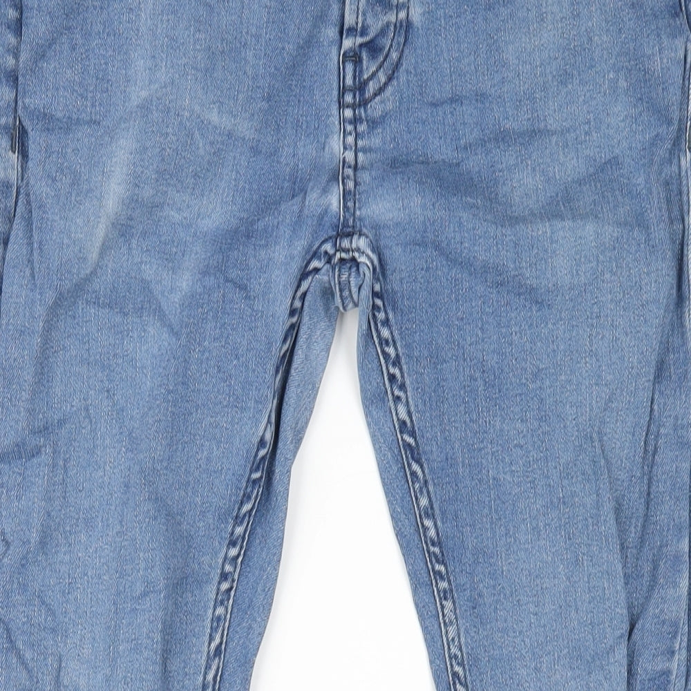 Topman Mens Blue Cotton Skinny Jeans Size 30 in L30 in Regular Zip