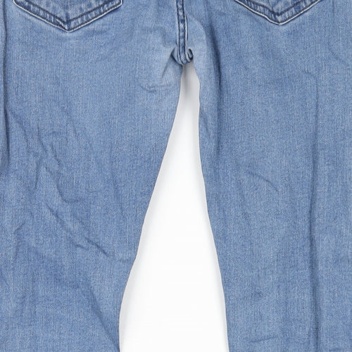 Topman Mens Blue Cotton Skinny Jeans Size 30 in L30 in Regular Zip