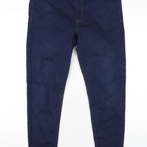 Marks and Spencer Womens Blue Cotton Jegging Jeans Size 16 L28 in Regular