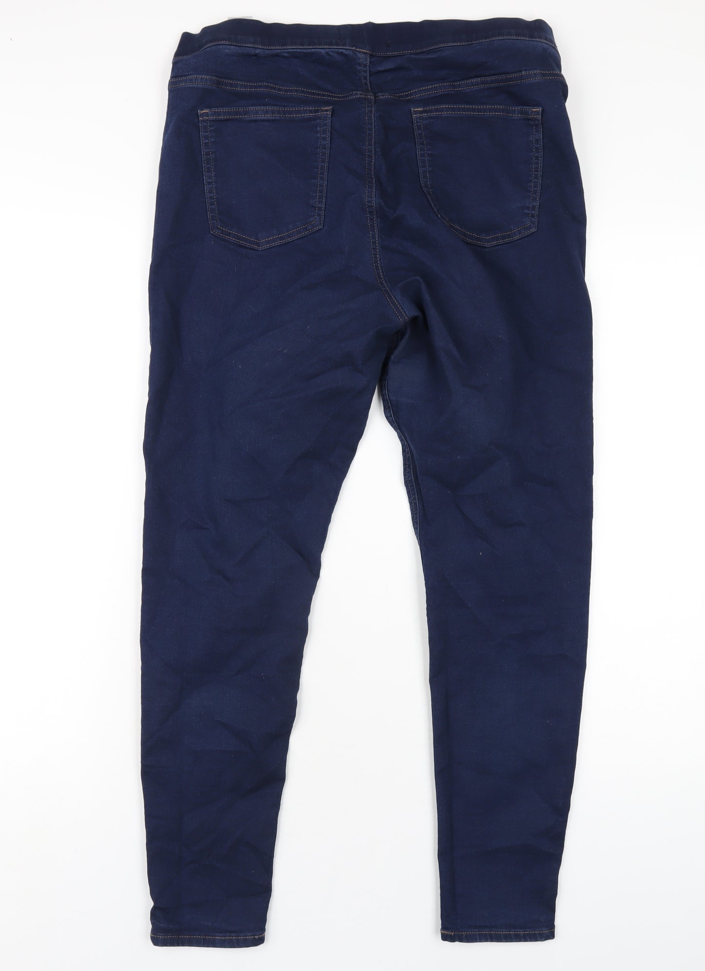 Marks and Spencer Womens Blue Cotton Jegging Jeans Size 16 L28 in Regular