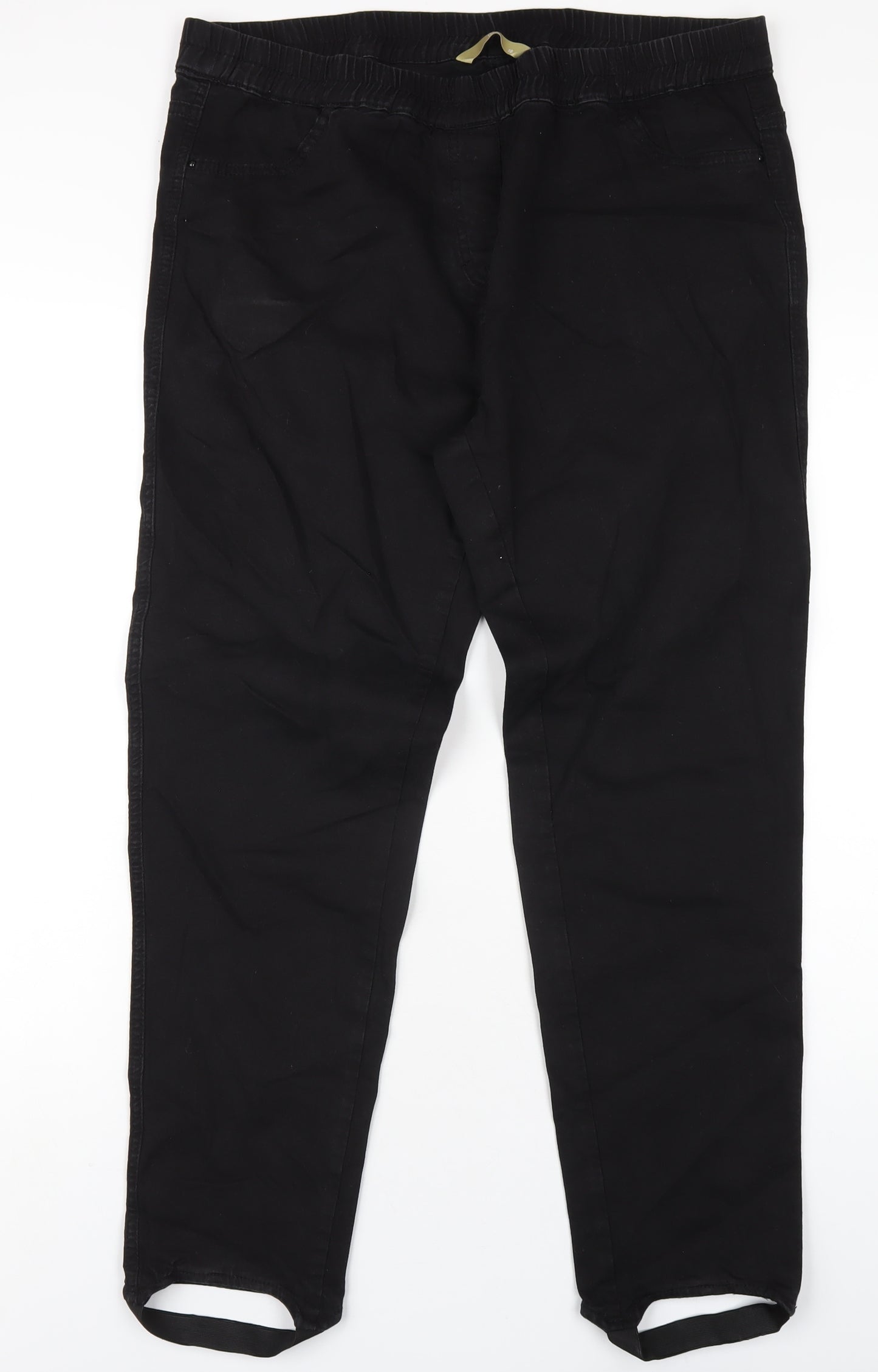 TU Womens Black Cotton Jegging Jeans Size 18 L28 in Regular
