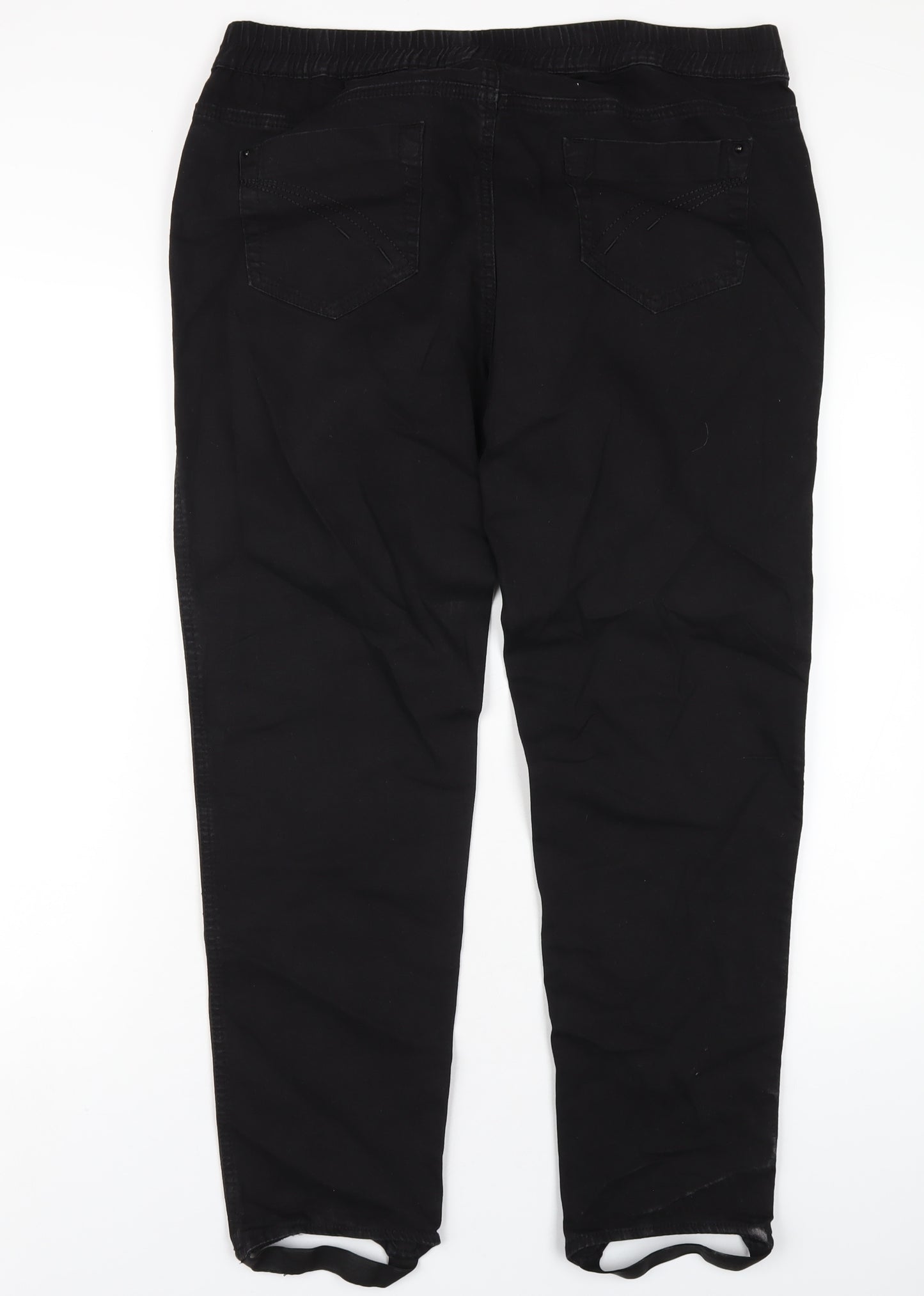 TU Womens Black Cotton Jegging Jeans Size 18 L28 in Regular