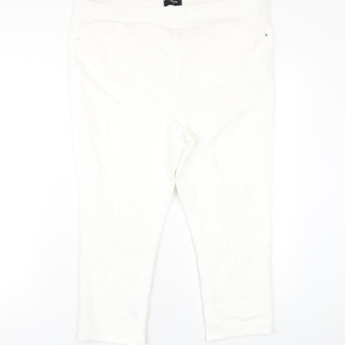 Matalan Womens White Cotton Jegging Jeans Size 18 L22 in Regular