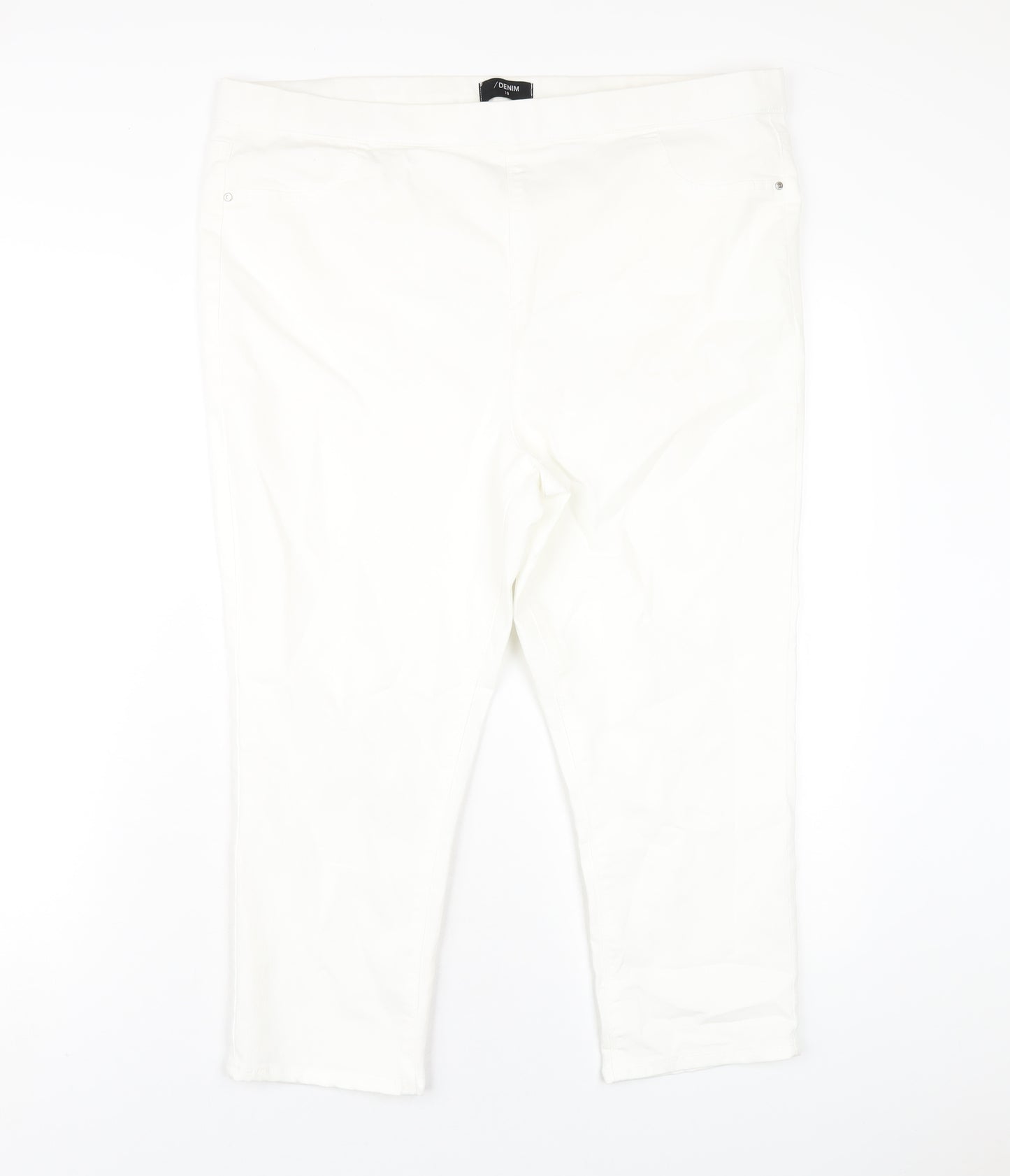 Matalan Womens White Cotton Jegging Jeans Size 18 L22 in Regular