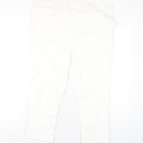 Matalan Womens White Cotton Jegging Jeans Size 18 L22 in Regular