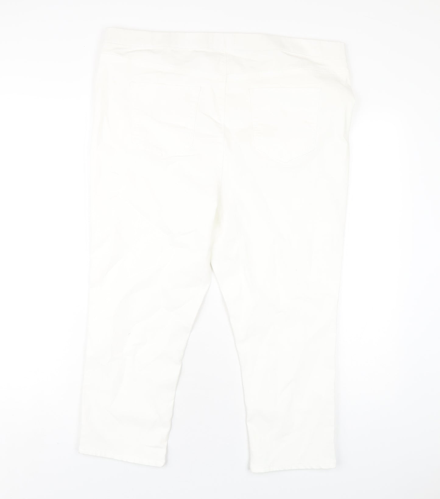 Matalan Womens White Cotton Jegging Jeans Size 18 L22 in Regular