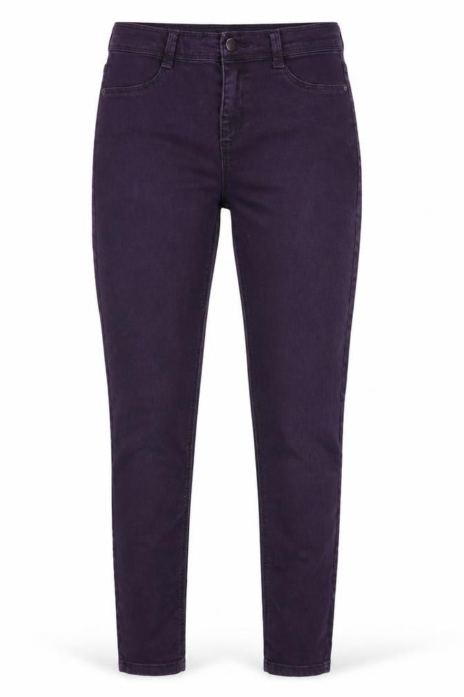 Dorothy Perkins Womens Purple Cotton Skinny Jeans Size 10 L30 in Regular Zip