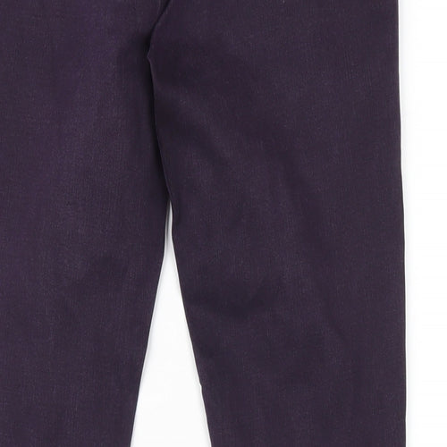 Dorothy Perkins Womens Purple Cotton Skinny Jeans Size 10 L30 in Regular Zip