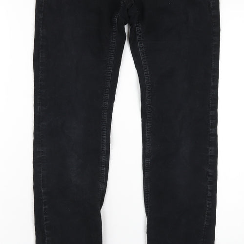 Drykorn Womens Black Cotton Trousers Size 27 in L34 in Slim Zip