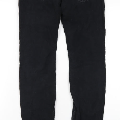 Drykorn Womens Black Cotton Trousers Size 27 in L34 in Slim Zip