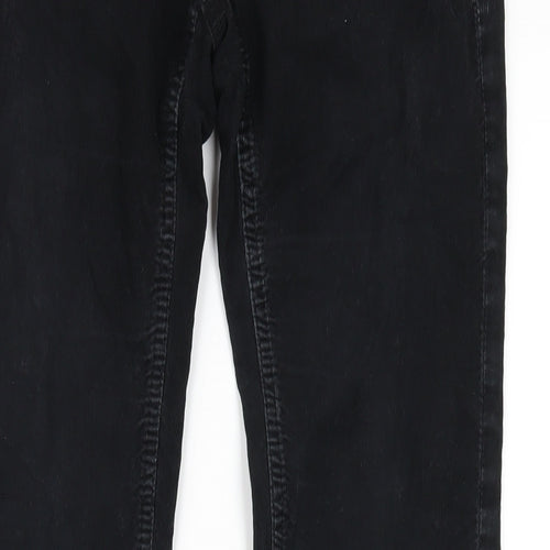 Drykorn Womens Black Cotton Trousers Size 27 in L34 in Slim Zip