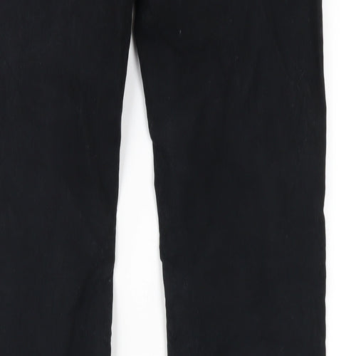 Drykorn Womens Black Cotton Trousers Size 27 in L34 in Slim Zip