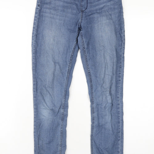 H&M Girls Blue Cotton Jegging Jeans Size 14 Years L29 in Regular Pullover
