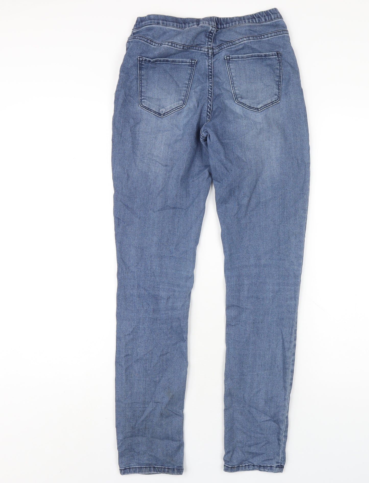 H&M Girls Blue Cotton Jegging Jeans Size 14 Years L29 in Regular Pullover